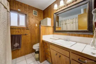 Cedar and Tile main bathroom.