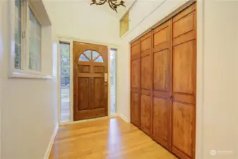 Formal entry with large coat closet