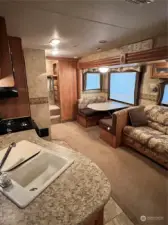 Main living space of the 2008 Jayco 33/SC travel trailer