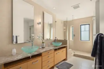 Primary bathroom with double vanity