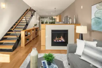 Gas fireplace in livingroom