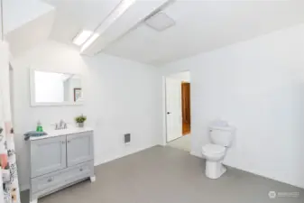 Spacious primary bathroom