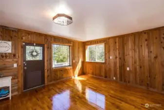 Cozy, cabin-feel living area