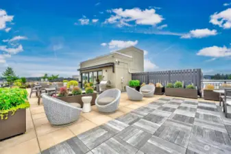 Enjoy summer nights on the rooftop deck, equipped with a BBQ and space for entertaining!