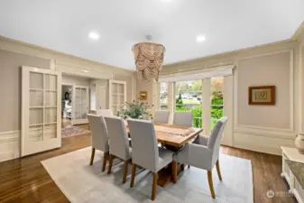 Dining Room With French Doors
