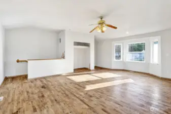 Large bonus room upstairs, could be used for media, rec room