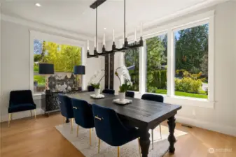Formal dining room off the kitchen is perfect for entertaining.
