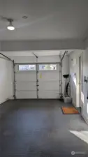 Two car tandem garage with extra space for a shop
