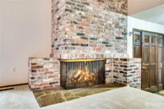 Love this cool fireplace!