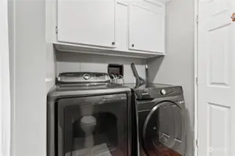 Newer Washer and dryer conveniently located in the main bathroom and included in the sale.