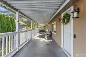 Spacious covered from porch welcomes you as you get home each day.