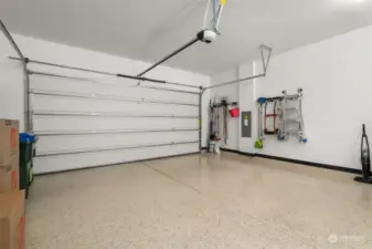 Extra deep garage will fit 3 cars!
