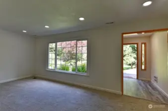 Living room and front entry
