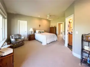 Primary Suite with spacious walk in closet and access to the primary bath.