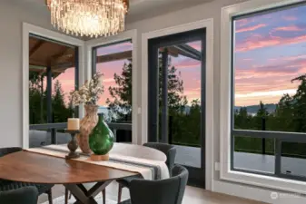 Unforgettable sunsets from your dining room.