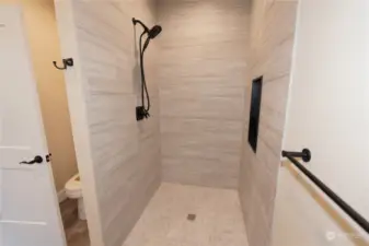 Large walk in shower in the primary bath
