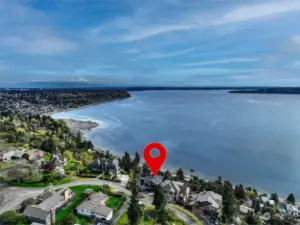 Drone to show off the scale of the view and landscape.  Just a few hundred feet about Puget Sound.