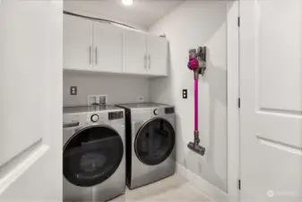 Walk in laundry room on bedroom level. W/D included.