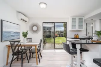 Dining space off of Kitchen with great view of the outdoors
