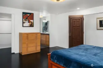 Huge master suite with walk-in closet and ensuite