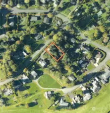Aerial view of the property