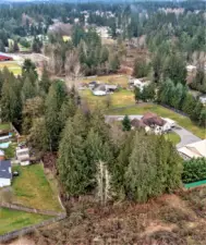 Overhead from north end of property