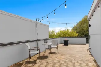 Spacious rooftop, perfect for entertaining or relaxation.