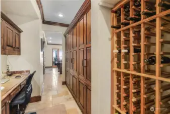 95 bottle wine rack and spacious office area off the kitchen!