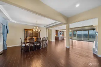 Enter to an open 1st level living area. Floors are heated and can be set to your preference.