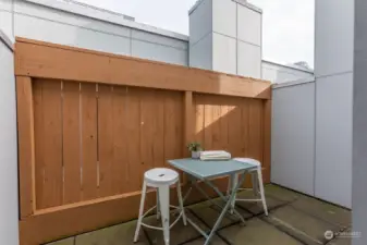 A private oasis awaits- step onto your completely secluded deck right from your loft! Only accessible from this unit and a unique feature that is hard to come by in the city