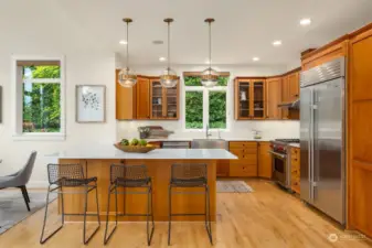 Updated kitchen is light, bright and airy