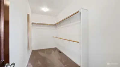 Large owner's suite with walk-in closet.