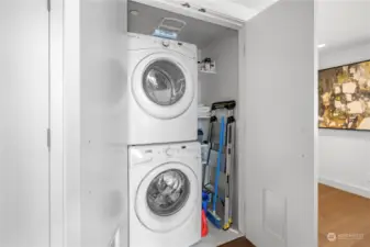 Laundry with storage space