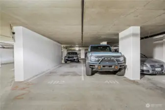 2 parking spaces