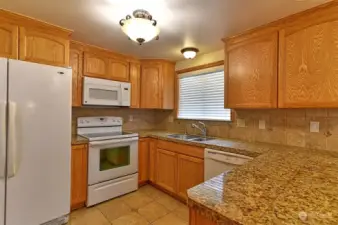Kitchen with granite