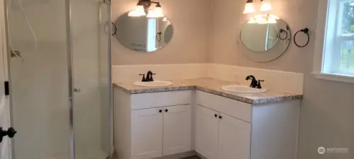 Enjoy The Ample Space of Dual Vanity, and Walk in Shower