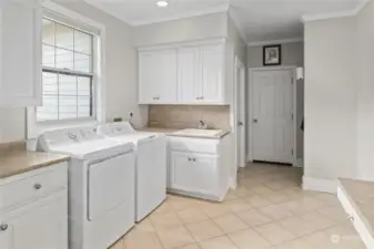 A generously sized utility/laundry room is conveniently located on the main floor.
