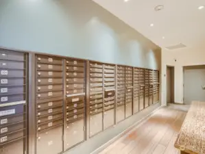 Mailboxes off main lobby entrance