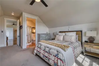 Extended stay guests—No problem here.  This 4th bedroom is located off that bonus room above the garage, and is perfect for extended stay guests, or the family member that needs additional privacy.