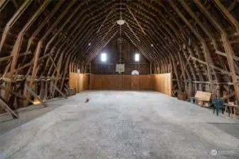 Upper floor of the historic barn.
