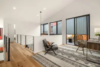 Upstairs, you'll discover an additional two bedrooms, a full bath, access to your roof deck, and a bonus flex space, providing ample room for relaxation, privacy, and versatile living.