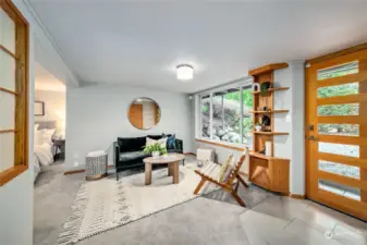 Lower level finished daylight basement offers extra flexibility with a dedicated private entrance, 3/4 bath and updated laundry room for an ideal guest space or private office