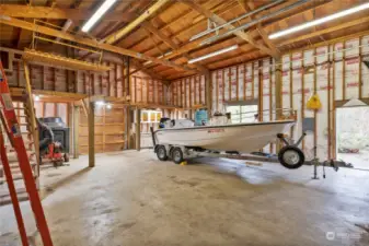 Shop w/ Space for Everything + Garage Door to Barn/Storage Area