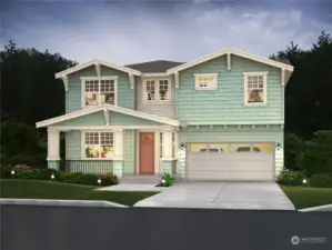 Plan A1 - Elevation B. Exterior colors will vary.