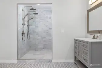 Incredible tiled shower
