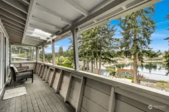 Upper Level Deck enjoys broad views of the Lake.