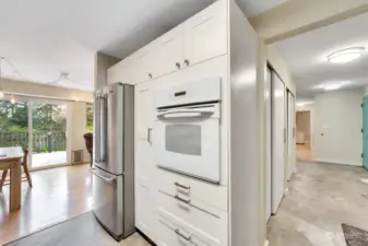 The kitchen features mostly new appliances, new cabinetry, flooring, and great design.