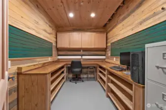 Basement workroom or craft room