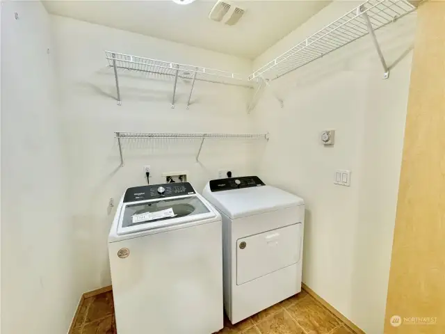 Laundry on upper level