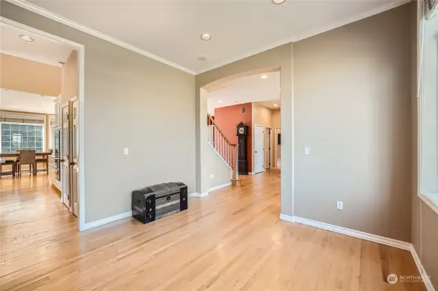 Sitting room off of the front entry